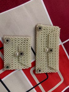 handcarfted Pearl Beaded Clutch
