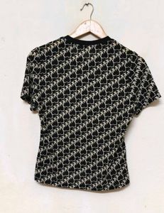 Trendy New Patterned Short Sleeve Top