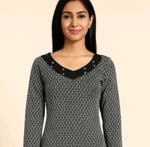 V NECK SWEATSHIRT