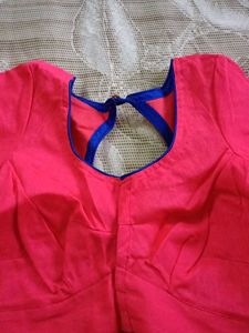 Pink Readymade Saree Blouse