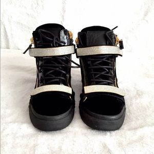 Giuseppe Zanotti Black High-Top Sneakers