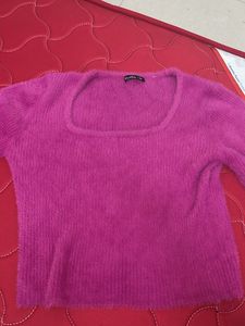 Fuzzy Pink Sweater