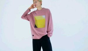Pink Graphic Graundwary Print Sweatshirt