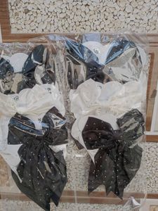 12-Cute White Bow Accessory