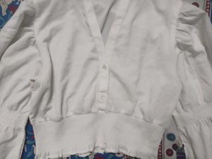 Elegant White Long Sleeve Top