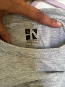 HERE&amp;NOW basic grey crop top