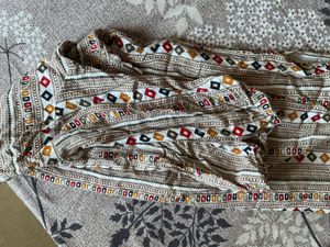 Geometric Print Button-Down Shirt
