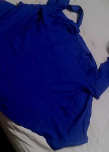 Bow Blue Shirt/Blouse