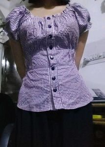 Lavendar Peplum Top