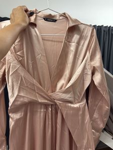 Elegant Blush Satin Dress