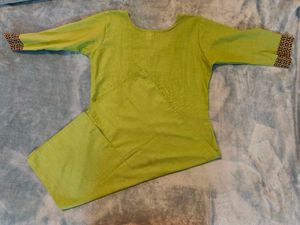 Green Cotton Kurta