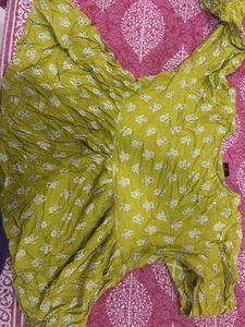 Green Printed Kurta