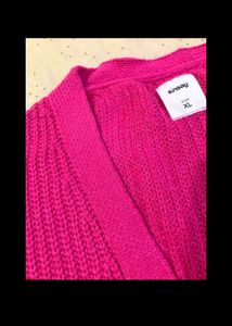 Pink Oversized Cardigan For Bust 38-44