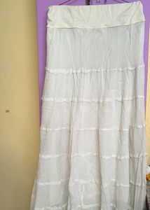 White Tiered Skirt