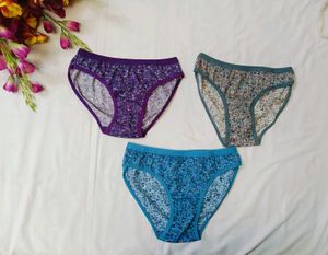 ❤️💫Pack Of Three Floral Print Briefs