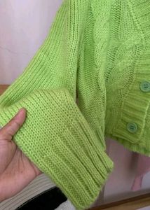 Green Knit Cardigan