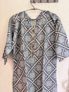 Gray Printed Kurti
