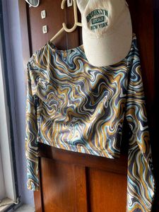 Long Sleeves Multicolour Y2k Top