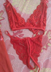 Red Lingerie Set