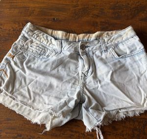 Distressed Denim Mini Shorts