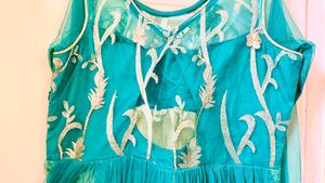 Turquoise Blue Party Wear Shadi Gown Dress Traditional Modern