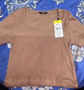 Ribbed Square Neck Top