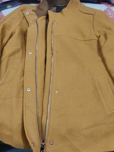 Mustard Wool Blend Coat