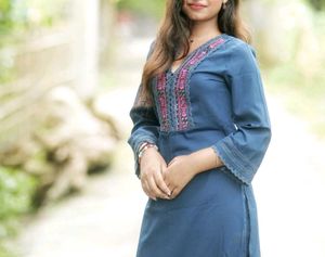 Embroidered Blue Tunic