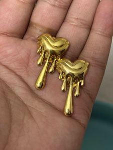 Drip Heart Statement Studs – Anti Tarnish