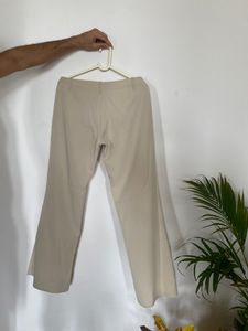 Beige Straight Trouser