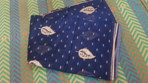 New Leaves Navy Blue Saree