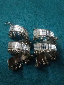 Mirror Jhumka Earrings