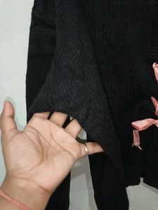 Black Baggy Korean Cardigan🎀