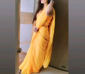 Ready To Wear Saree Haldi Function