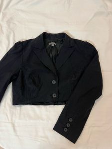 Cropped Black Blazer