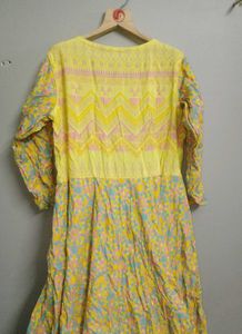 Yellow Embroidered Kurta