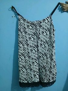 Zebra Print Dress/ Fit XL/L/NEW