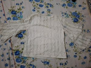 White Crochet Style Top