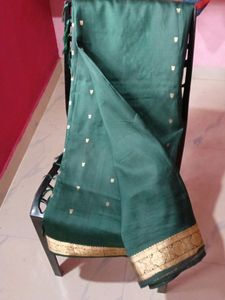 Bottle Green Kanchi Silk Saree