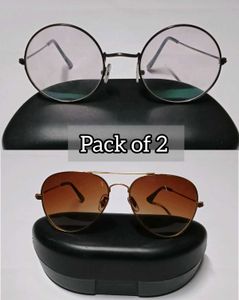 Mens And Womens Beautiful Sunglasses Pack Of 2