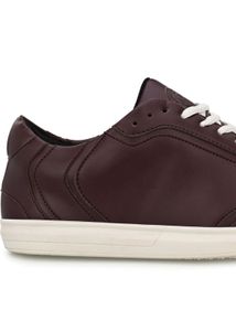 Burgundy Leather Sneakers - Size 10