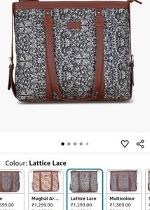 brand new zouk Floral Lattice office  Bag