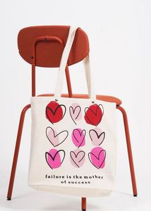 Heart Print Tote Bag