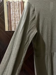 Olive Green Open Front Cardigan