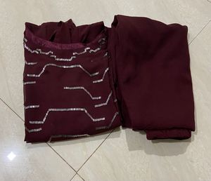 🚨Beautiful Burgundy Coloured Pallazo Kurta Set🚨