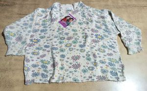 Floral Print Pullover Sweater