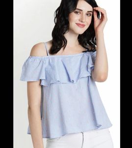Honey Blue Gingham Top