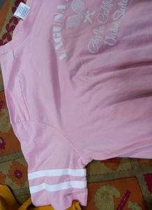 STYLISH PINK BAGGY CROP TOP