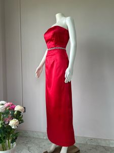 Red Satin Gown