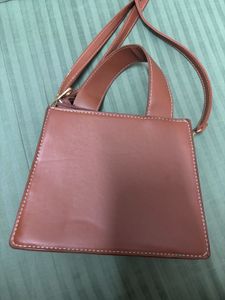 Westside Tan Raffia Textured Handbag